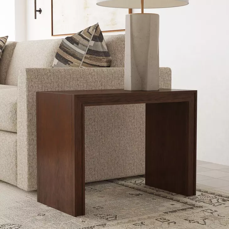Waterfall Dark Brown Rectangular Accent Table