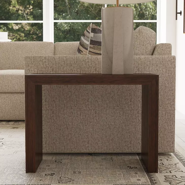 Waterfall Dark Brown Rectangular Accent Table