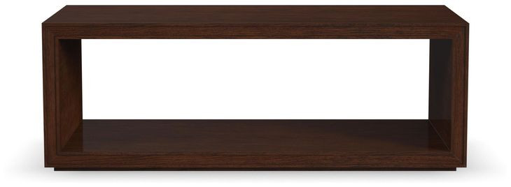 Waterfall Dark Brown Rectangular Coffee Table with Casters