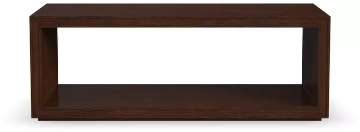 Waterfall Dark Brown Rectangular Coffee Table with Casters