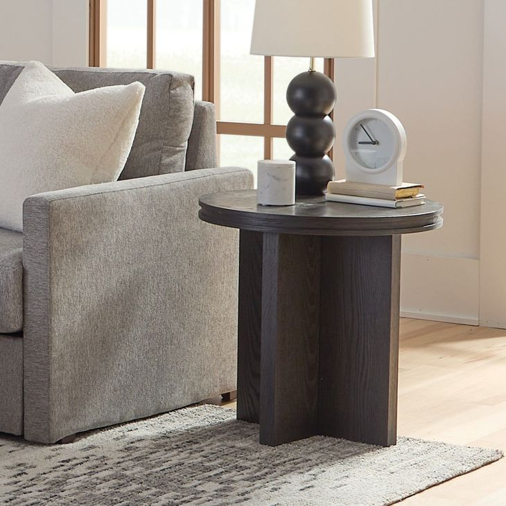 Waterfall Deep Ebony Round End Table