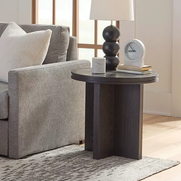 Waterfall Deep Ebony Round End Table