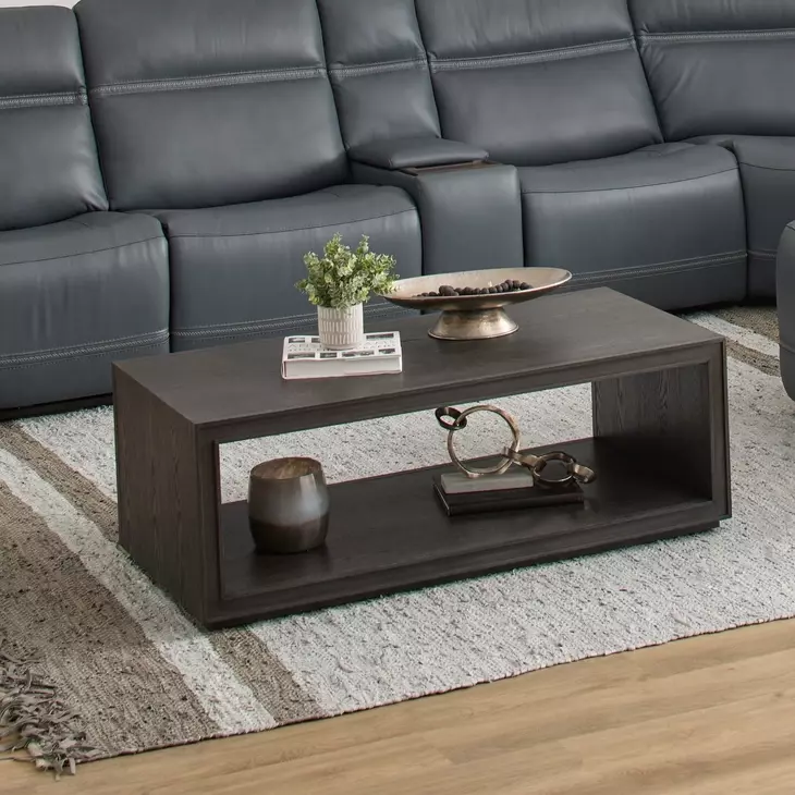 Waterfall Deep Ebony Rectangular Occasional Table Set with Casters