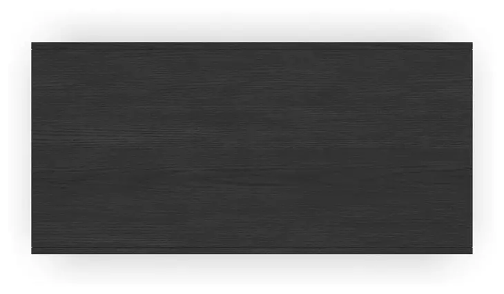 Waterfall Deep Ebony Rectangular Coffee Table with Casters