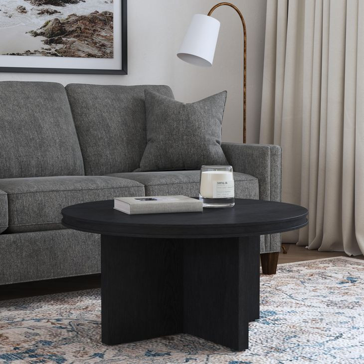 Waterfall Deep Ebony Round Occasional Table Set