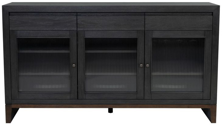 Waterfall Deep Ebony and Dark Brown 3 Door Buffet