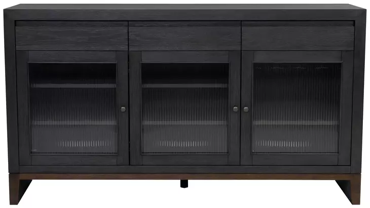 Waterfall Deep Ebony and Dark Brown 3 Door Buffet