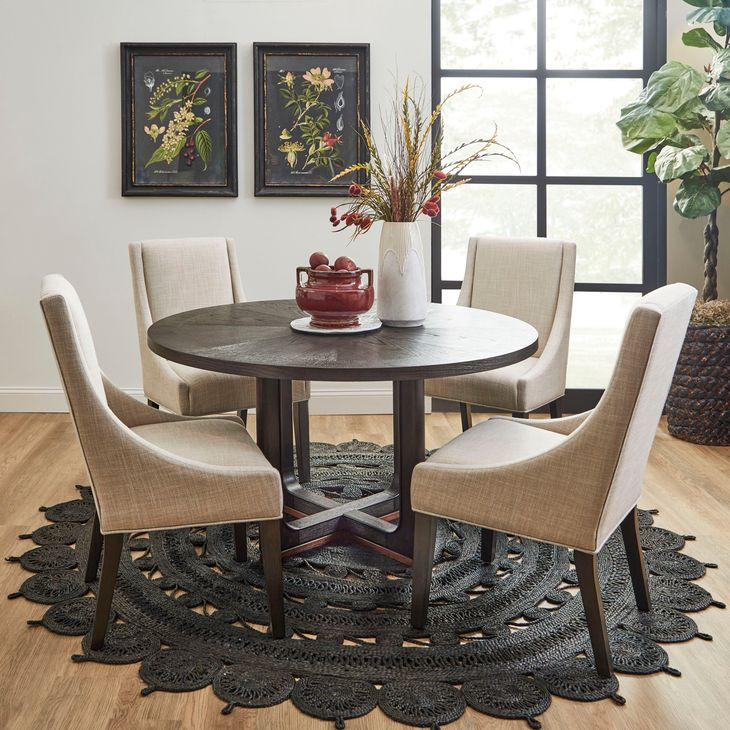 Waterfall Deep Ebony 54" Round Dining Table
