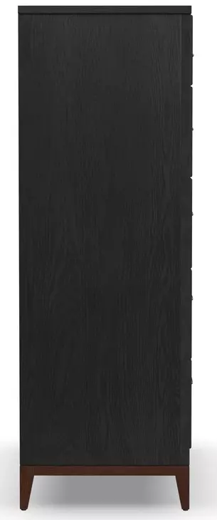 Waterfall Cream and Deep Ebony Performance Fabric Upholstered Panel Bedroom Set