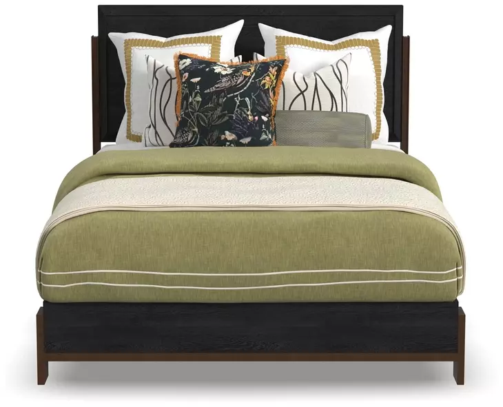 Waterfall Dark Brown and Deep Ebony Panel Bedroom Set