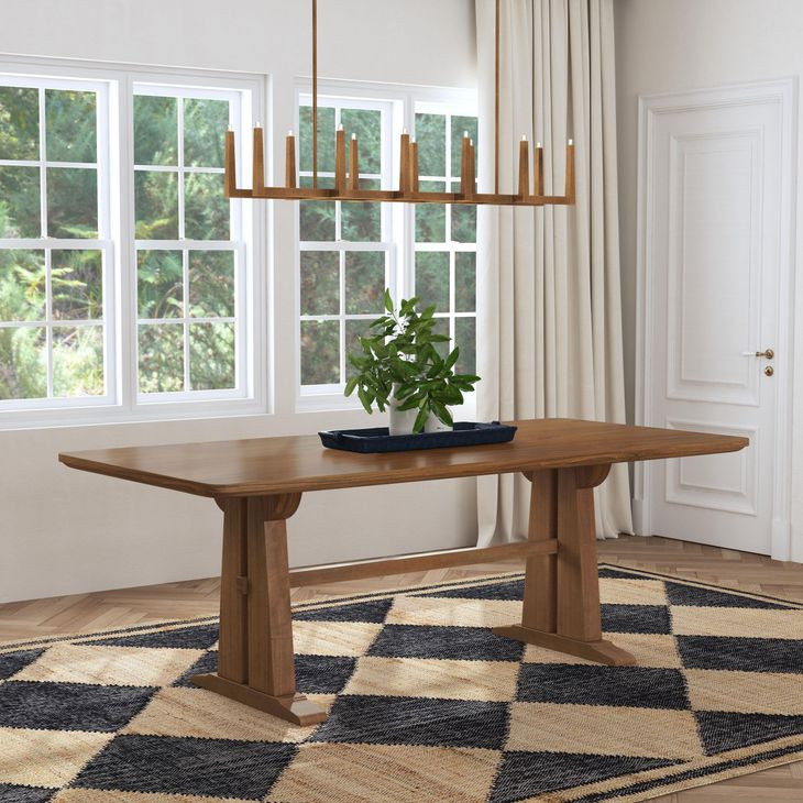 Lincoln Walnut 84" Rectangular Dining Table