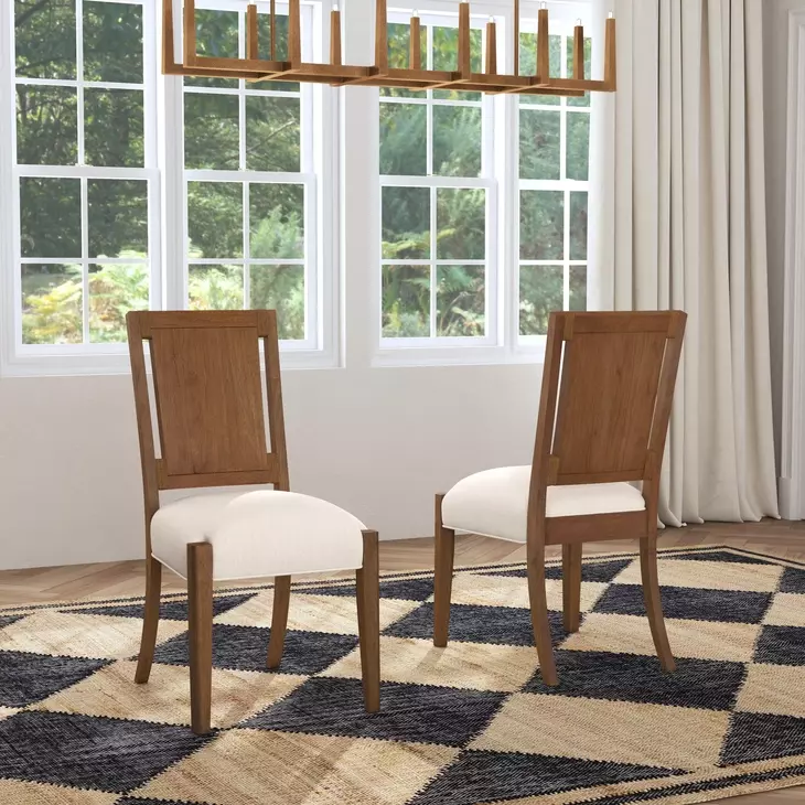 Lincoln Cream Performance Fabric Upholstered Dining Chair Set of 2
