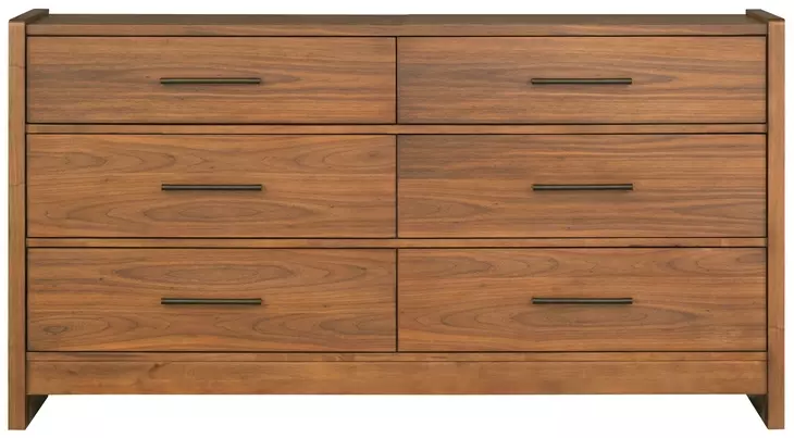 Lincoln Warm Walnut 6 Drawer Dresser