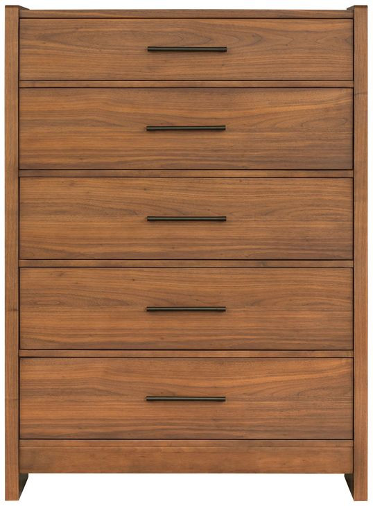 Lincoln Warm Walnut 5 Drawer Chest