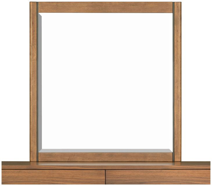 Lincoln Warm Walnut Rectangular Dresser Mirror