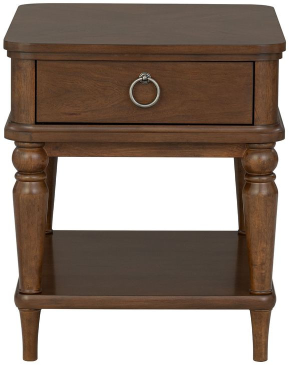 Bellevue Whiskey Brown Rectangular End Table