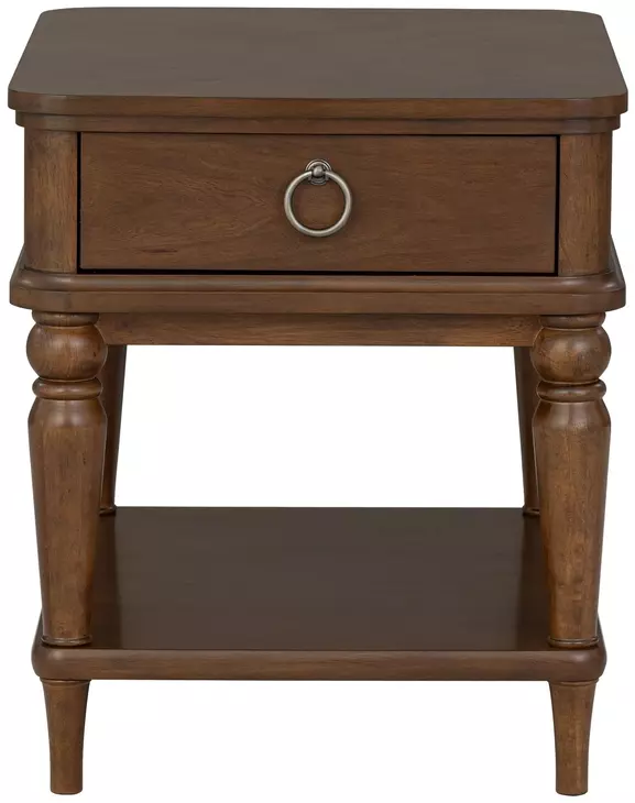 Bellevue Whiskey Brown Rectangular End Table