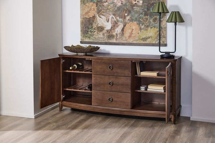 Bellevue Whiskey Brown 2 Door Sideboard with USB Charging