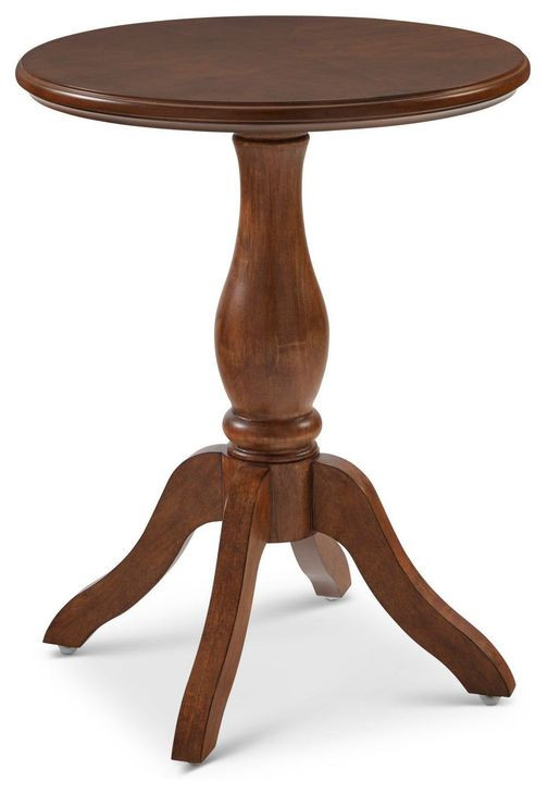 Bellevue Whiskey Brown Round Chairside Table