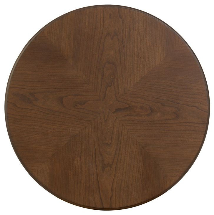 Bellevue Whiskey Brown Round Occasional Table Set with Casters
