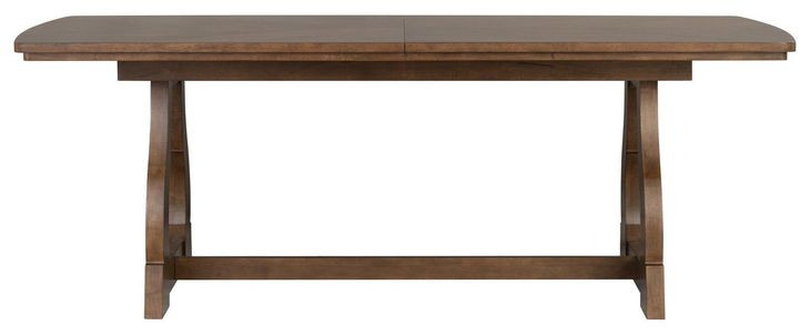 Bellevue Whiskey Brown 104" Extendable Rectangular Dining Table