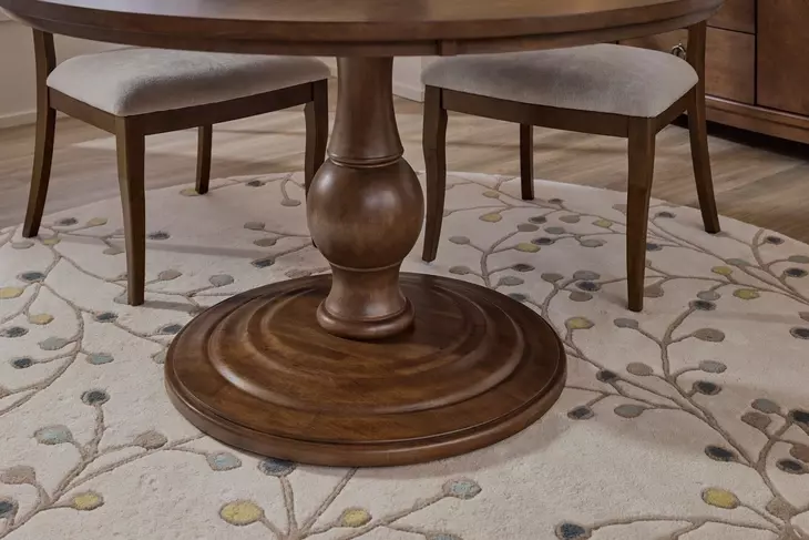 Bellevue Whiskey Brown 54" Round Dining Table