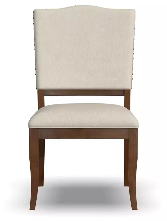 Bellevue Light Tan Performance Fabric Upholstered Dining Chair with Nailhead Trim Set of 2