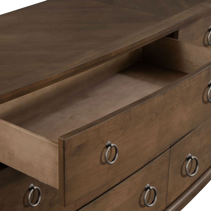 Bellevue Whiskey Brown 6 Drawer Dresser