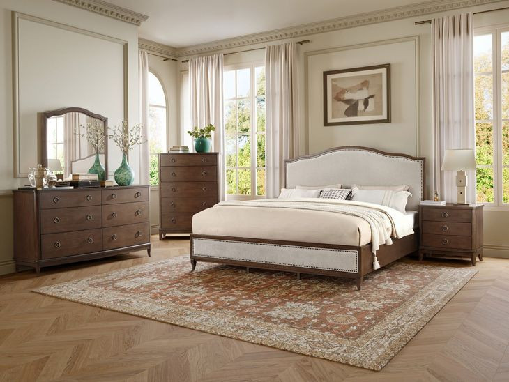 Bellevue Whiskey Brown 3 Drawer Nightstand with USB Charging