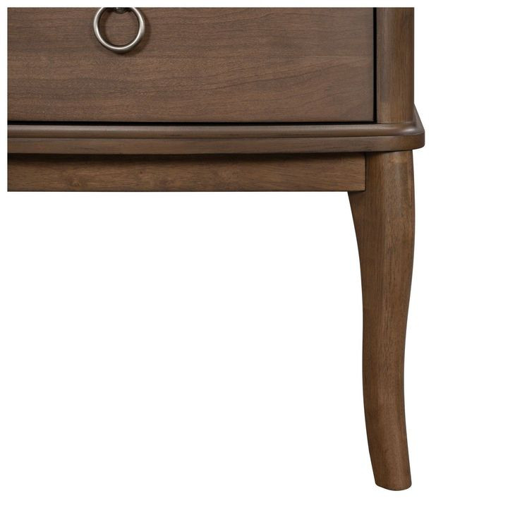 Bellevue Whiskey Brown 1 Drawer Open Nightstand with USB Charging