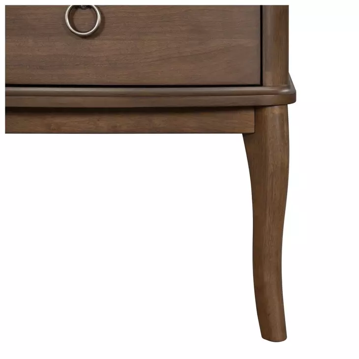 Bellevue Whiskey Brown 1 Drawer Open Nightstand with USB Charging