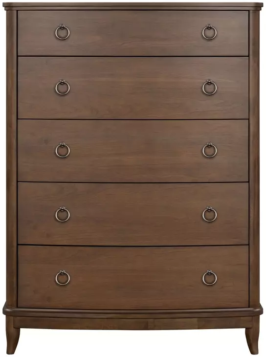 Bellevue Whiskey Brown 5 Drawer Chest