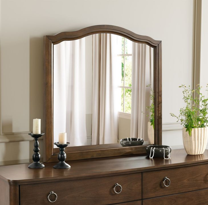 Bellevue Whiskey Brown Rectangular Dresser Mirror
