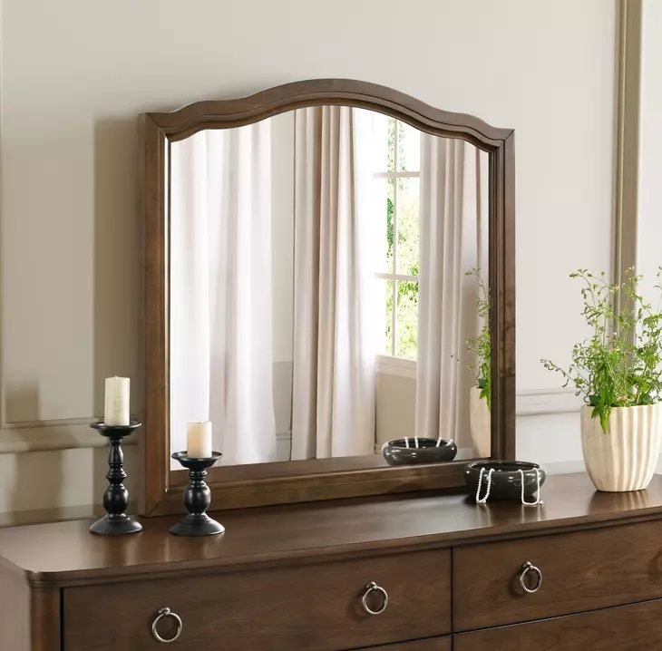 Bellevue Whiskey Brown Rectangular Dresser Mirror