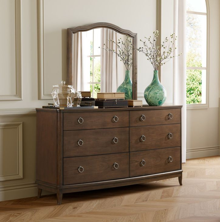 Bellevue Whiskey Brown Rectangular Dresser Mirror