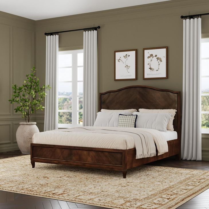 Bellevue Whiskey Brown King Platform Bed