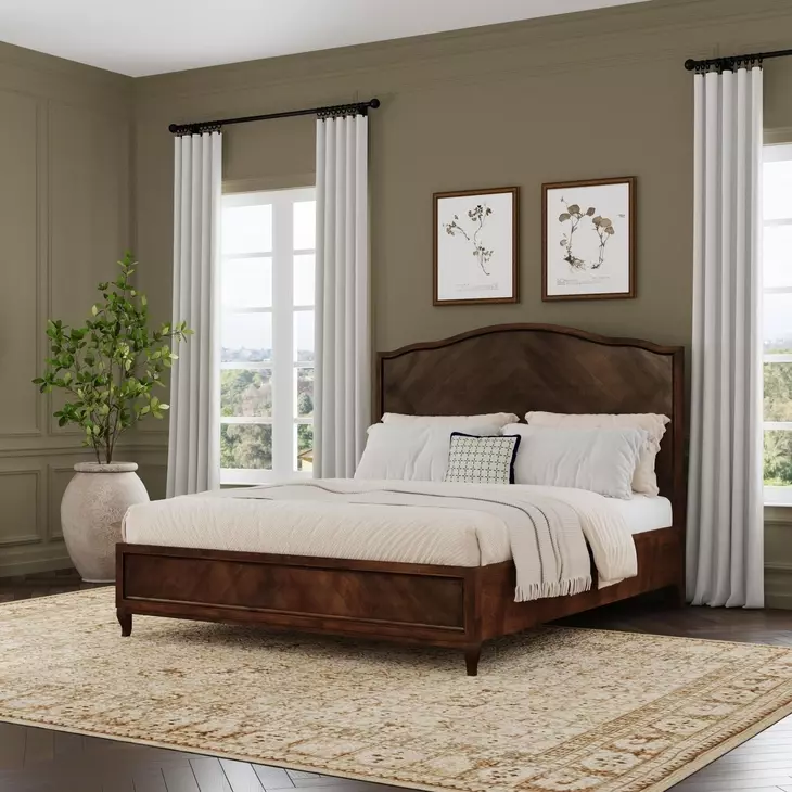 Bellevue Whiskey Brown King Platform Bed