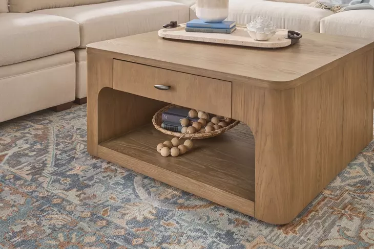 Normandy Warm Driftwood Square Coffee Table