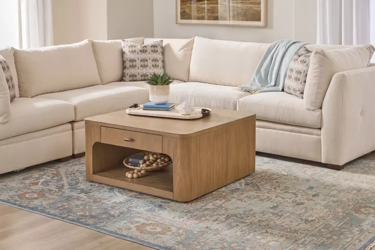 Normandy Warm Driftwood Square Coffee Table