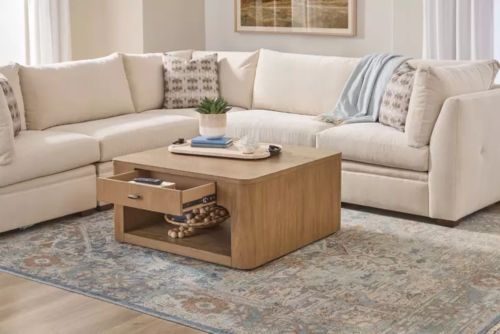 Normandy Warm Driftwood Square Occasional Table Set