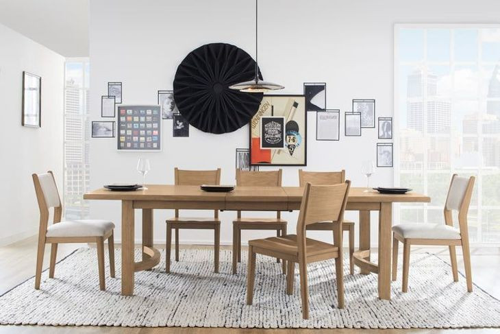 Normandy Warm Driftwood 100" Extendable Rectangular Dining Table