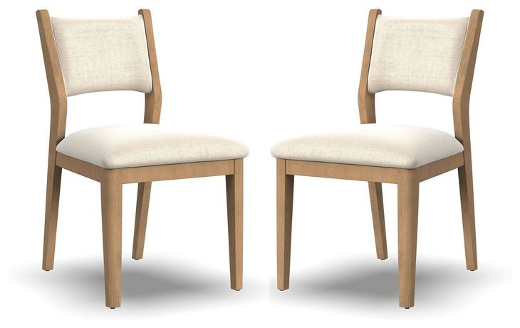 Normandy Cream Performance Fabric Upholstered Dining Chair Set of 2