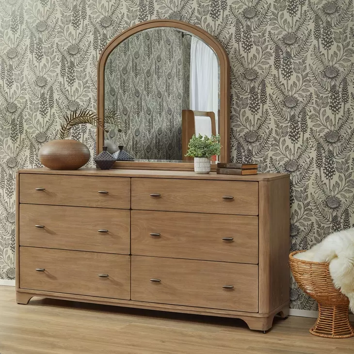 Normandy Warm Driftwood 6 Drawer Dresser