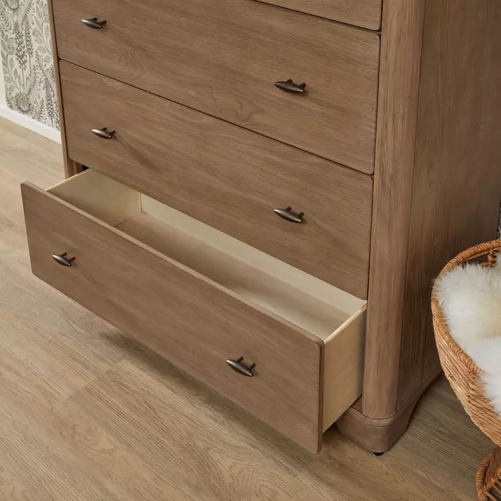 Normandy Warm Driftwood 5 Drawer Chest