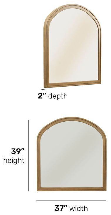 Normandy Warm Driftwood Arched Wall Mirror