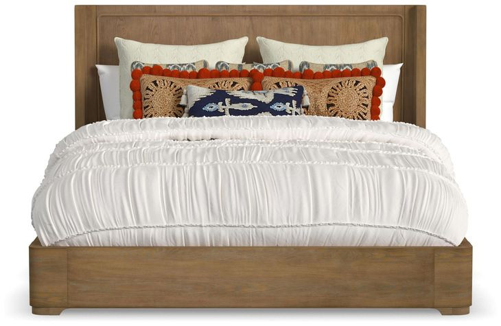 Normandy Warm Driftwood King Panel Bed