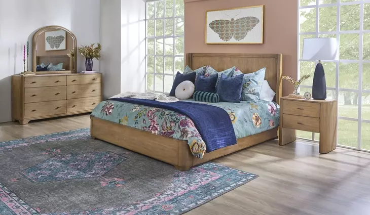 Normandy Warm Driftwood Panel Bedroom Set