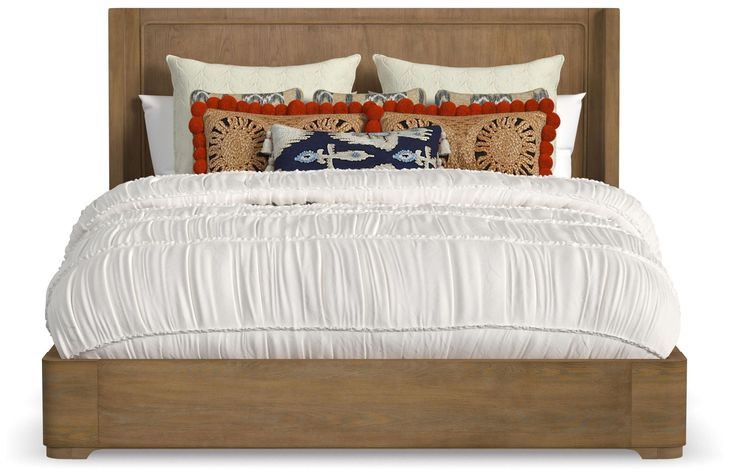 Normandy Warm Driftwood King Storage Panel Bed