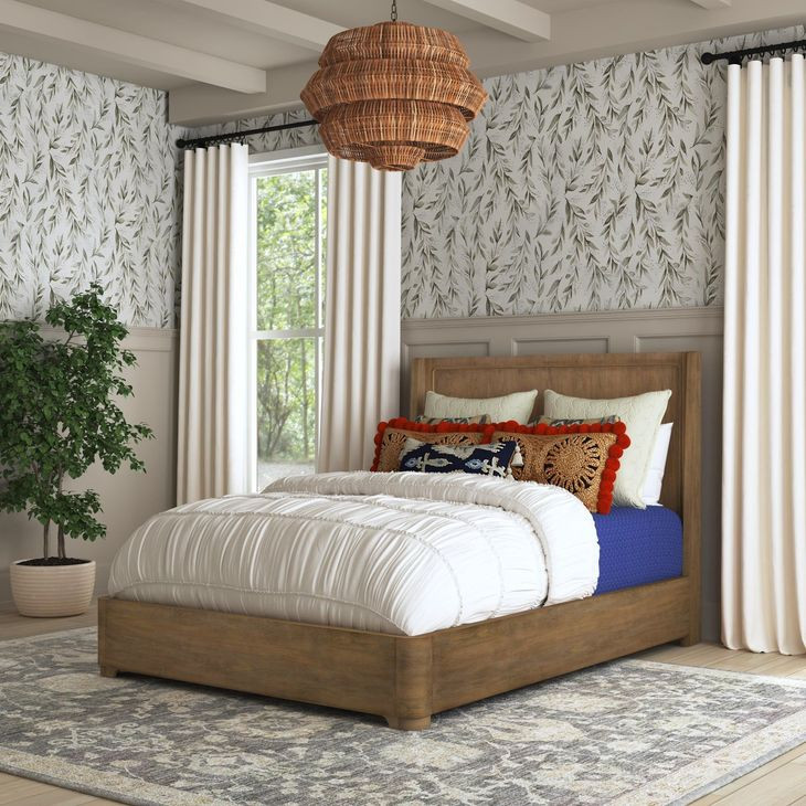 Normandy Warm Driftwood Queen Panel Bed