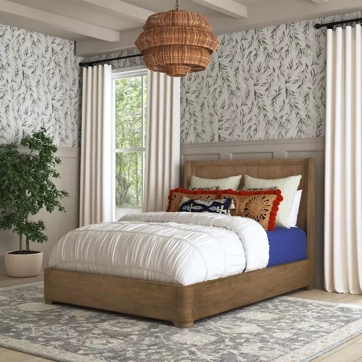 Normandy Warm Driftwood Queen Panel Bed
